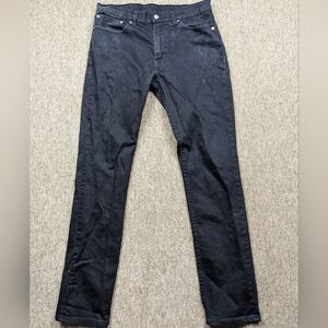 Levi's 511 Slim Fit Jeans Men's 34x34 Black Stretch Denim Stained Classic